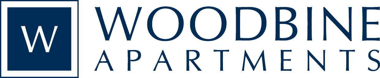 A logo for Woodbine Apartments is displayed.